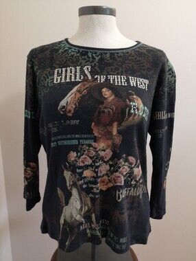 Girls of the West Rodeo Graphic Tee by Cactus Size Large